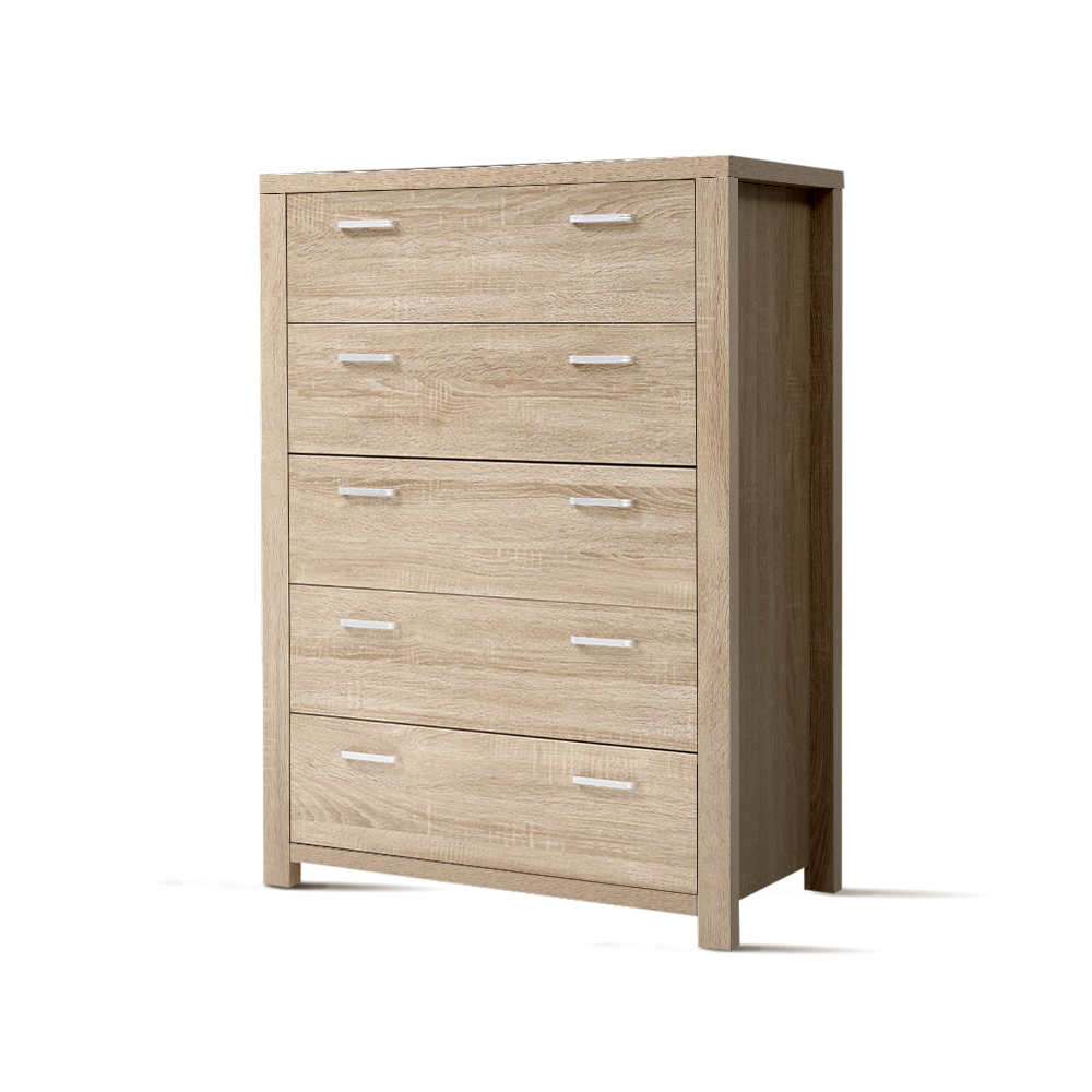 Artiss Maxi 5-Drawer Pine Tallboy – Sumo Deals Artiss 5 Chest Of Drawers - Maxi Pine Product Image