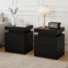 Artiss 2X Bedside Table With Lift-Up Storage, Black – Sumo Deals Artiss 2X Bedside Table 2 Drawers Lift-Up Storage Black Product Image