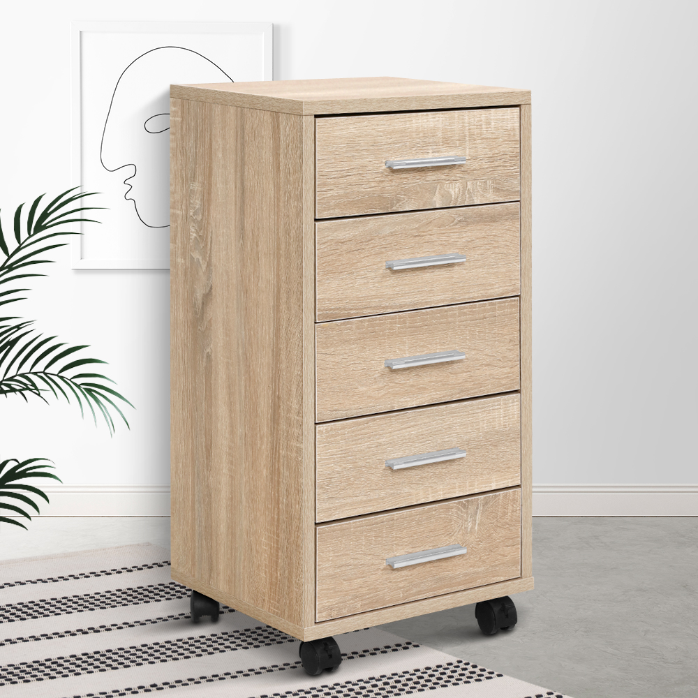 Artiss 5-Drawer Filing Cabinet Mobile Office Storage – Sumo Deals Artiss Filing Cabinet 5 Drawer Office Storage Organiser Product Image