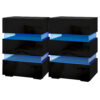 Artiss Led Bedside Table Black - 2X 3 Drawers – Sumo Deals Artiss 2X Bedside Table Led 3 Drawers - Lumi Black Product Image