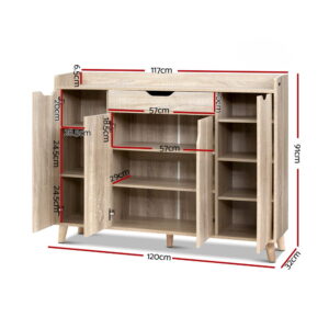 Artiss Shoe Rack Cabinet | 26 Pairs Adjustable Pine – Sumo Deals Artiss Shoe Rack Cabinet 26 Pairs Adjustable Pine Cissy Product Image