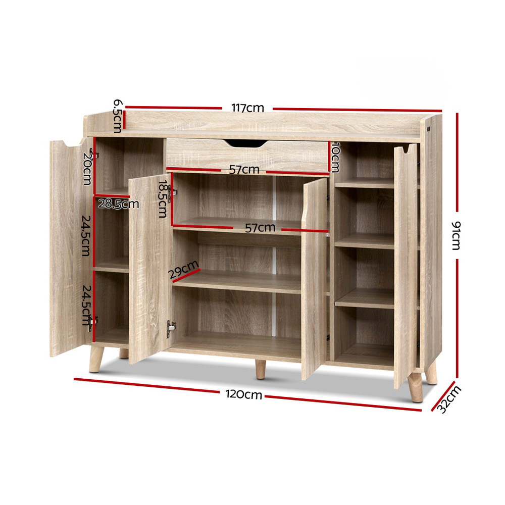 Artiss Shoe Rack Cabinet | 26 Pairs Adjustable Pine – Sumo Deals Artiss Shoe Rack Cabinet 26 Pairs Adjustable Pine Cissy Product Image