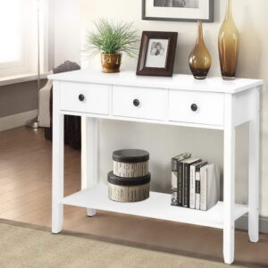 Artiss Console Table 3 Drawers 100CM White Chole product image