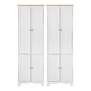 Artiss 2X Buffet Sideboard Pantry Cabinet Cupboard 6-Tiers Storage Shelves Berne Product Image