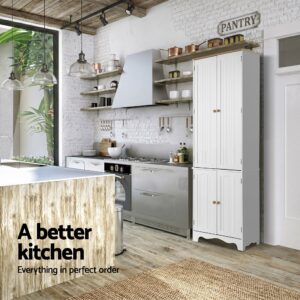 Artiss 2X Buffet Sideboard Pantry Cabinet Cupboard 6-Tiers Storage Shelves Berne Product Image