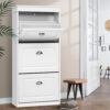 Artiss Shoe Rack Cabinet 18 Pairs 3-tier White Sena product image