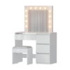 Artiss Dressing Table Set Stool 12 Led Bulbs White product image