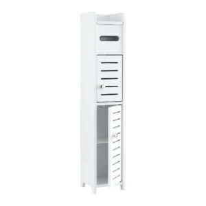 Artiss Bathroom Storage Cabinet 3-Tier Slim Toilet Paper Holder Organizer White product image
