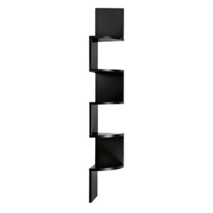 Artiss Wall Shelf Bookshelf Corner Floating 5-Tier Black Product Image