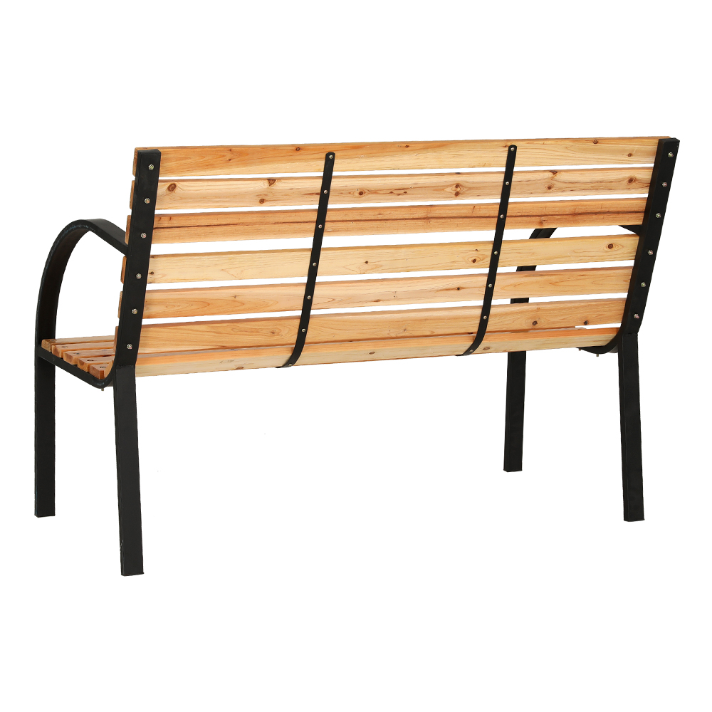 Gardeon 120Cm Wooden Steel Outdoor Garden Bench – Sumo Deals Gardeon Outdoor Garden Bench Seat 120Cm Wooden Steel 2 Seater Patio Furniture Natural Product Image