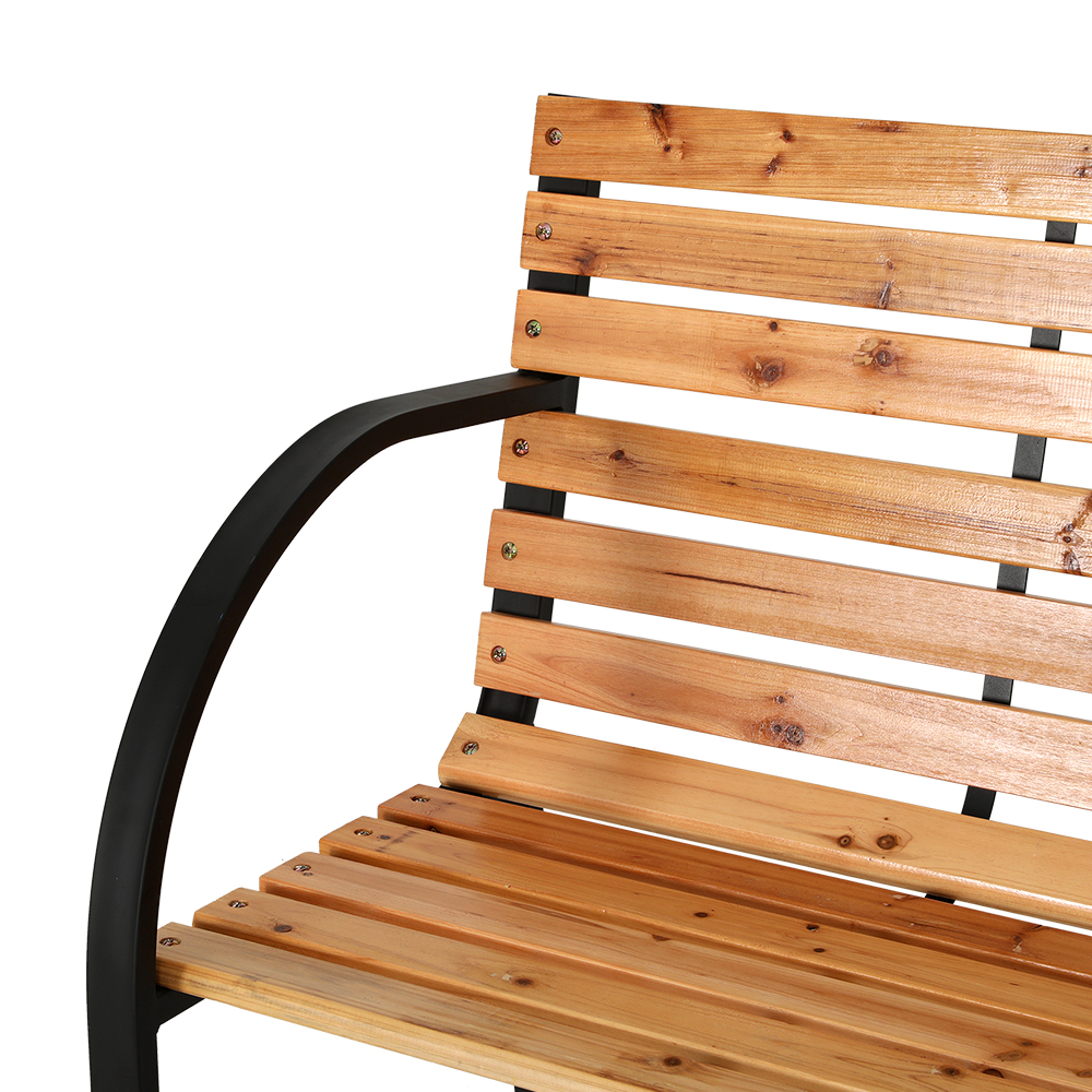 Gardeon 120Cm Wooden Steel Outdoor Garden Bench – Sumo Deals Gardeon Outdoor Garden Bench Seat 120Cm Wooden Steel 2 Seater Patio Furniture Natural Product Image