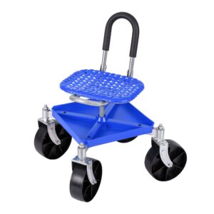 Gardeon Rolling Garden Seat | 360° Swivel &Amp; Adjustable – Sumo Deals Gardeon Garden Cart Seat Rolling Stool 360 Swivel Height Adjustable Heavy Duty Blue Product Image