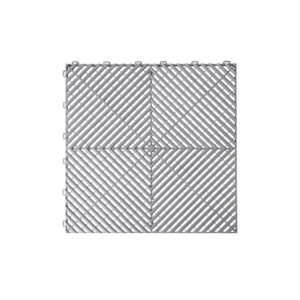 Giantz 20Pcs Garage Floor Tiles Interlocking Drainage Non-Slip Tiles Heavy Duty For Workshop Grey Product Image