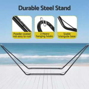 Gardeon Hammock Stand | Steel Frame Outdoor Garden – Sumo Deals Gardeon Hammock Bed Stand Steel Frame Outdoor Garden Product Image