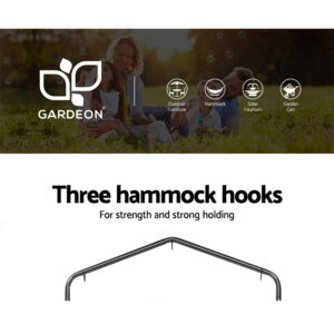 Gardeon Outdoor Hammock Chair With Stand Swing Hanging Hammock Garden Cream Product Image