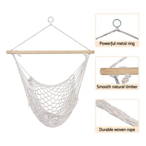 Gardeon Hammock Chair Outdoor Hanging Camping Mesh Indoor Cream Product Image