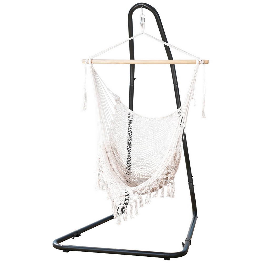 Gardeon Hammock Chair With Heavy Duty Steel Stand – Sumo Deals Gardeon Hammock Hanging Chair With Heavy Duty Steel Stand Product Image
