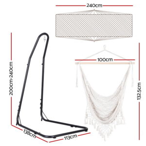 Gardeon Hammock Chair With Heavy Duty Steel Stand – Sumo Deals Gardeon Hammock Hanging Chair With Heavy Duty Steel Stand Product Image