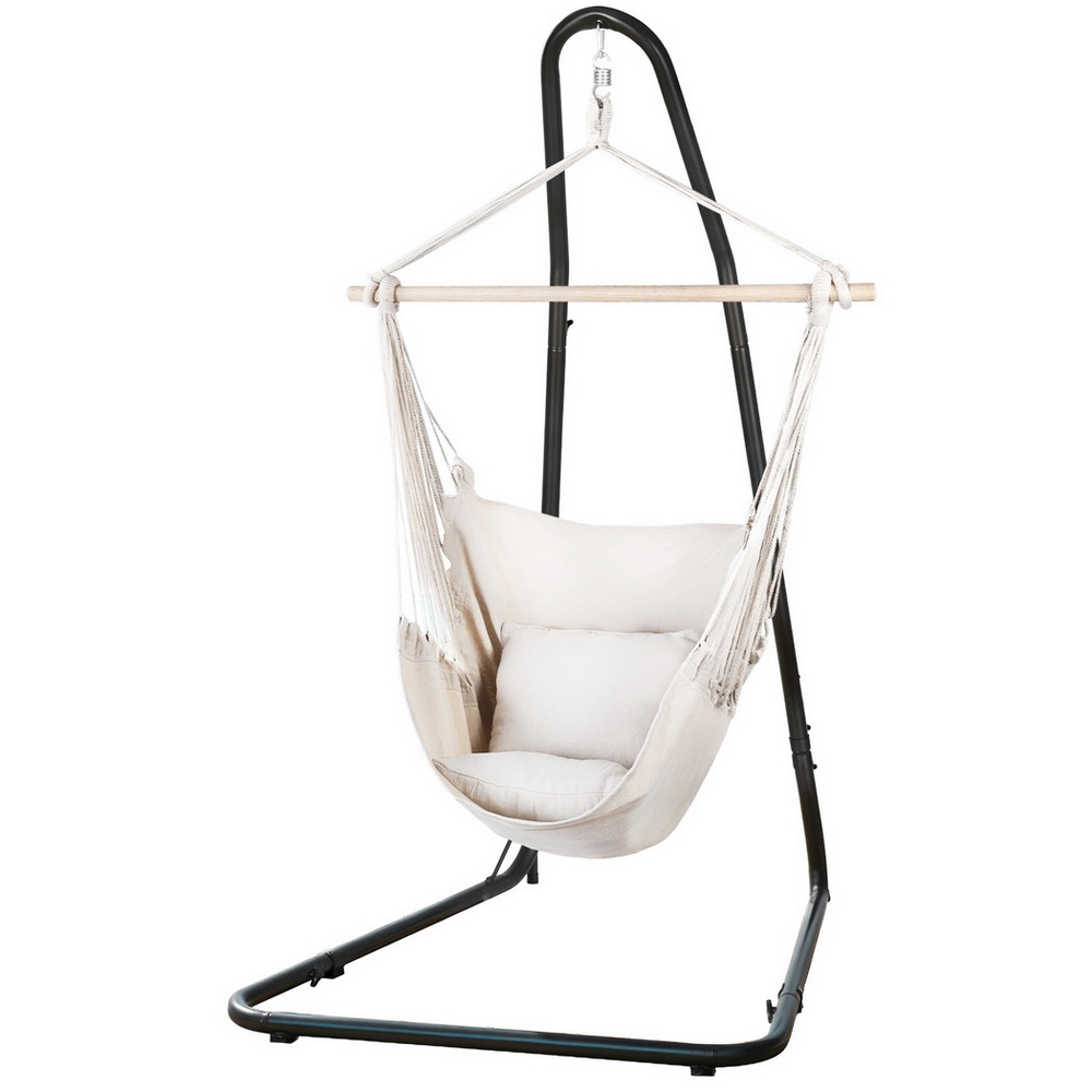 Gardeon Hammock Chair With Heavy Duty Steel Stand – Sumo Deals Gardeon Hammock Chair With Heavy Duty Steel Stand Product Image