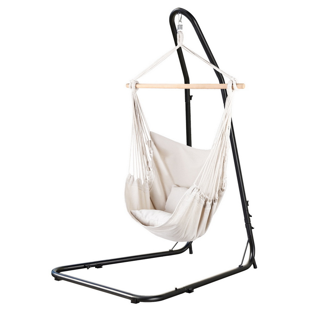 Gardeon Hammock Chair With Heavy Duty Steel Stand – Sumo Deals Gardeon Hammock Chair With Heavy Duty Steel Stand Product Image