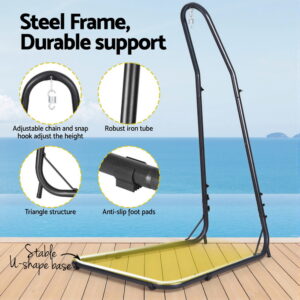 Gardeon Hammock Chair With Heavy Duty Steel Stand – Sumo Deals Gardeon Hammock Chair With Heavy Duty Steel Stand Product Image