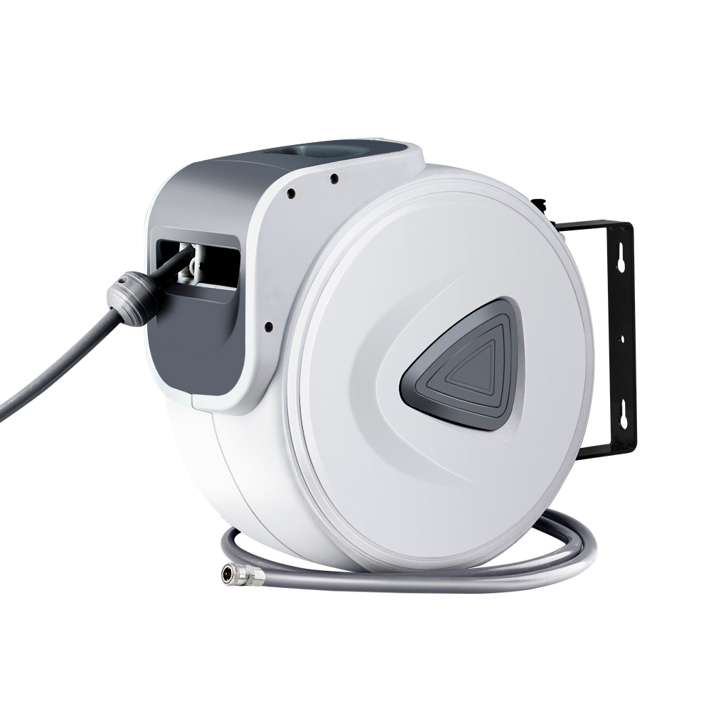 Giantz 10M Retractable Air Hose Reel | Wall Mount – Sumo Deals Giantz Air Hose Reel 10M Retractable Rewind Swivel Wall Mount Compressor Garage Product Image