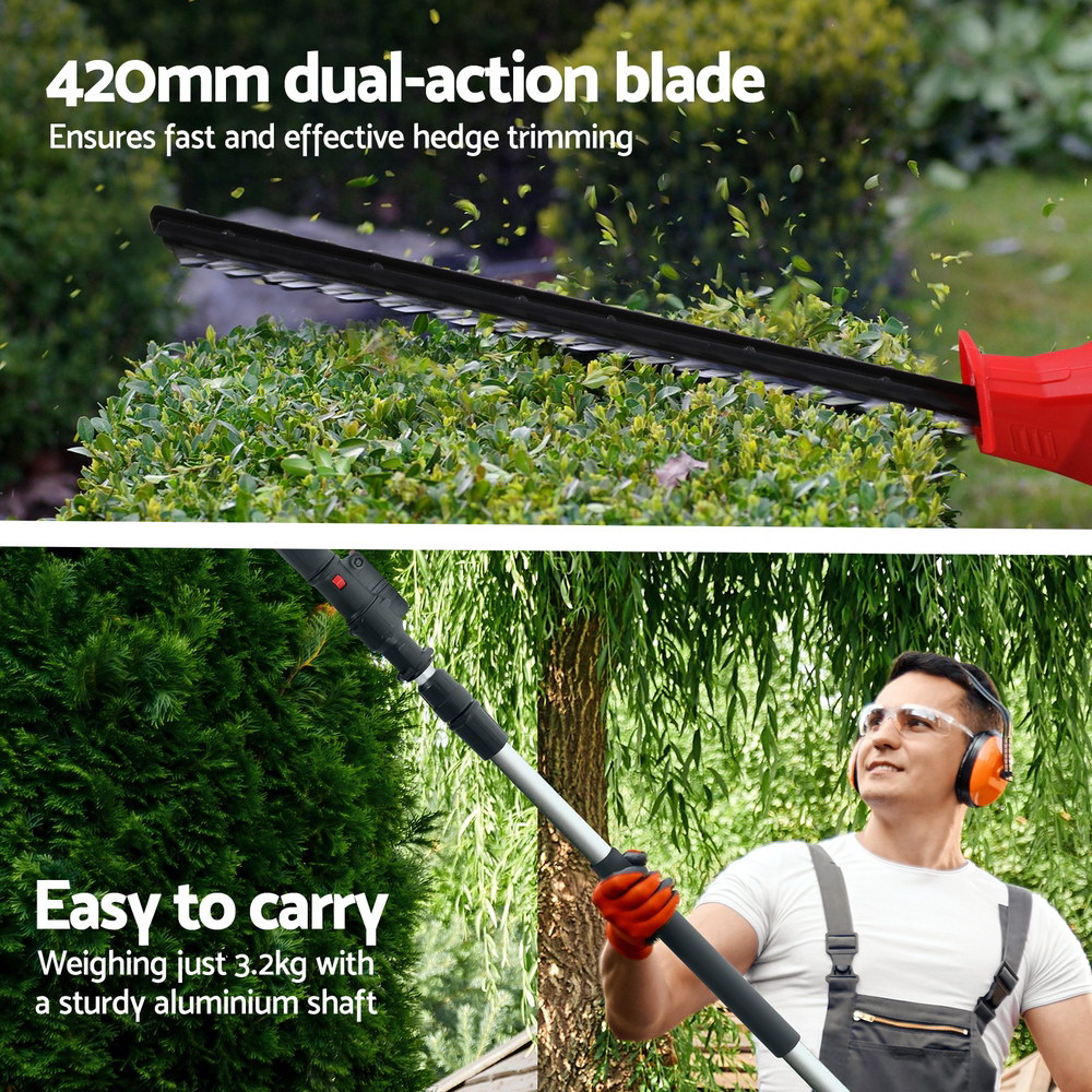 Giantz Cordless Pole Hedge Trimmer | Extendable Pruner – Sumo Deals Giantz Cordless Pole Hedge Trimmer Garden Pruner Electric Cutter Product Image