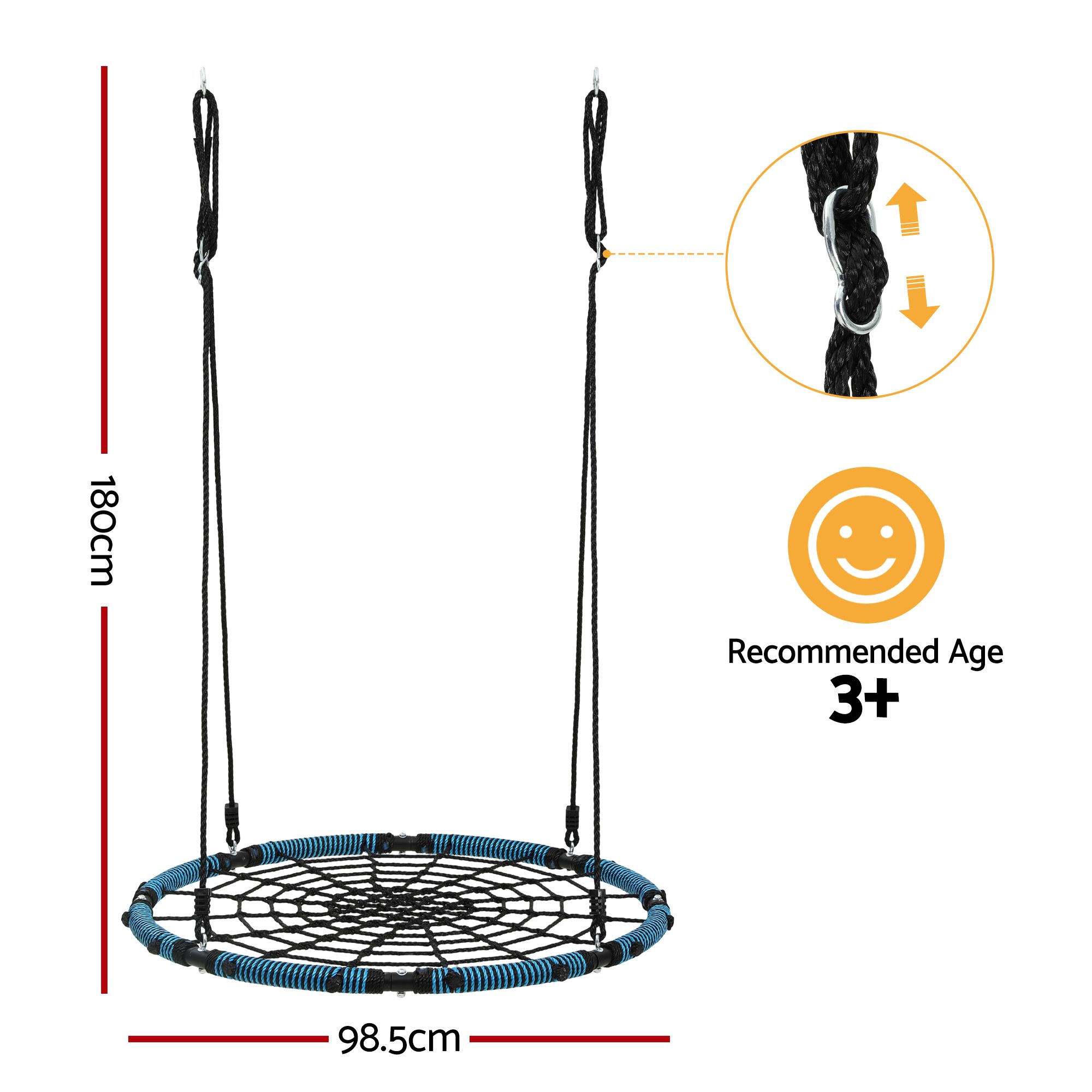 Gardeon Tree Swing Net Hammock 98.5Cm – Sumo Deals Gardeon Tree Swing Net Hammock 98.5Cm For Backyard Porch Outside Playground Product Image