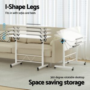 Artiss Laptop Desk Table Adjustable 80Cm White Product Image
