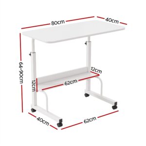 Artiss Laptop Desk Portable Sit Stand Desks Height Adjustable Workstation 80Cm White Product Image