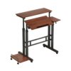 Artiss Laptop Desk Table Adjustable Dark Wood 80CM product image