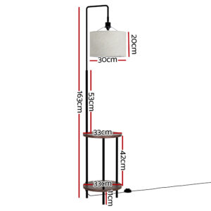 Artiss Floor Lamp With 2-Tier Shelf &Amp; Led Light – Sumo Deals Artiss Floor Lamp 2 Tier Shelf Storage Led Light Stand Home Room Adjustable Head Product Image