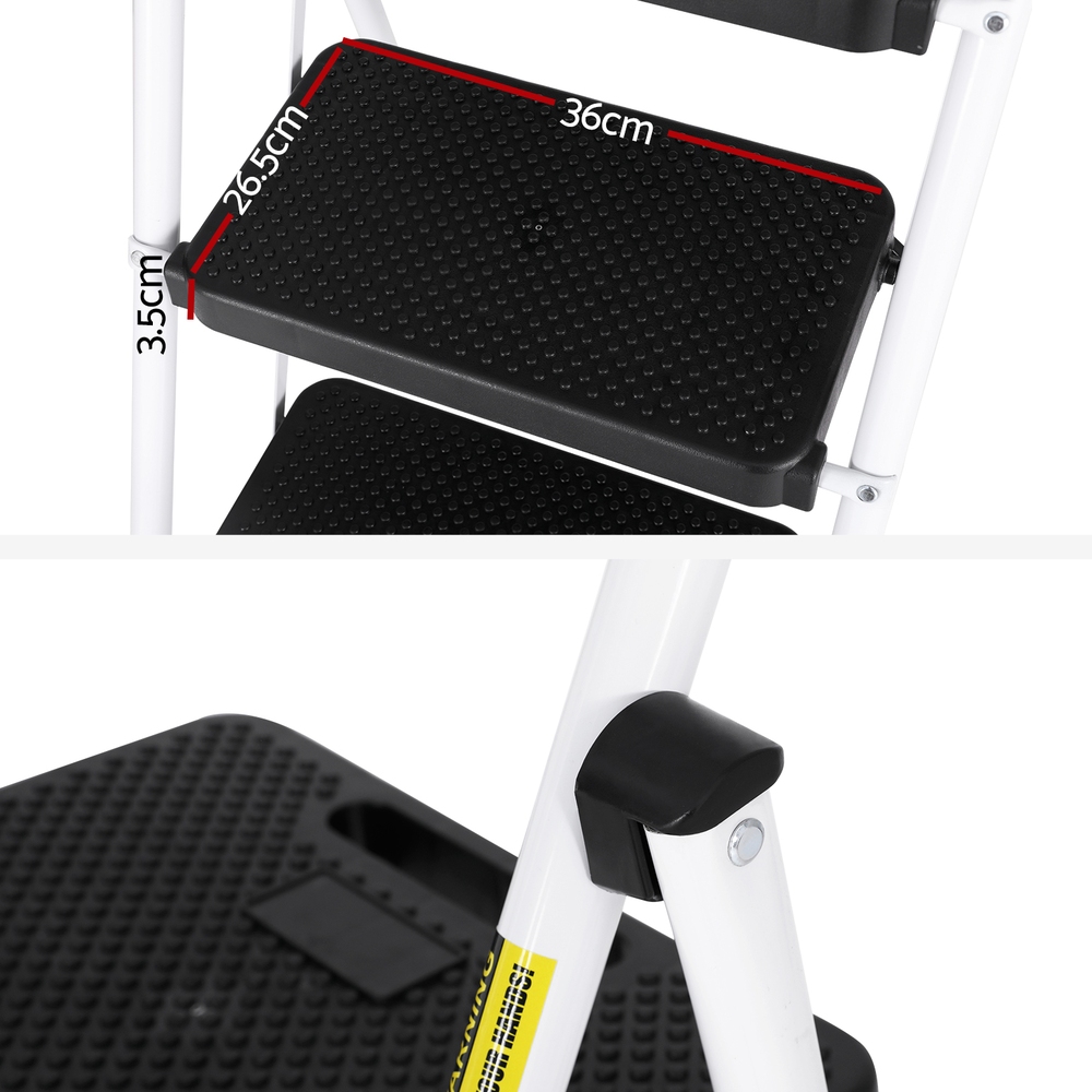 Giantz 4 Step Folding Steel Ladder - Lightweight &Amp; Safe – Sumo Deals Giantz 4 Step Ladder Multi-Purpose Folding Steel Light Weight Platform Product Image