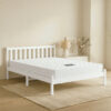 Giselle Double Mattress with Artiss Wooden Bed Frame Natural Pine Timber Base product image