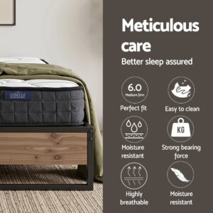 Giselle Double Mattress 16Cm And Artiss Metal Bed Frame Set For Guest Rooms Studios Product Image