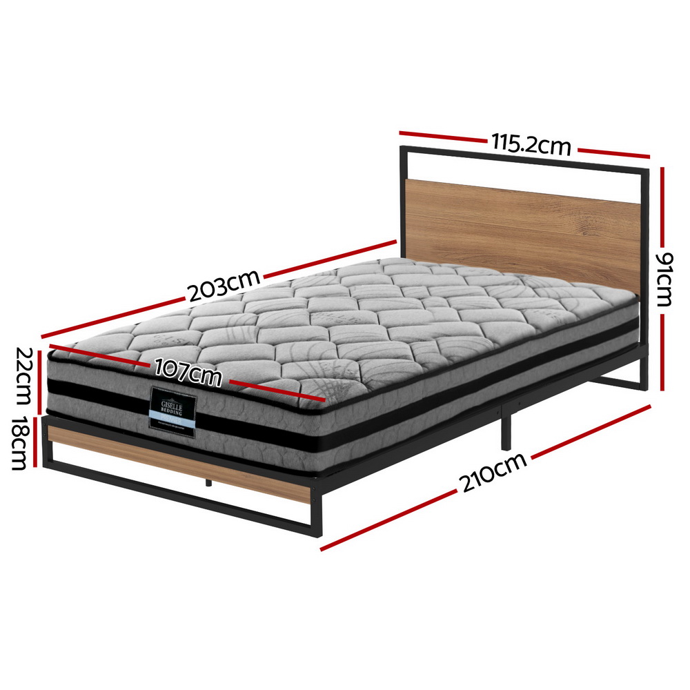 Artiss Metal Bed Frame King Single With Mattress – Sumo Deals Artiss Metal Bed Frame King Single Size Beds Platform With Mattress Product Image