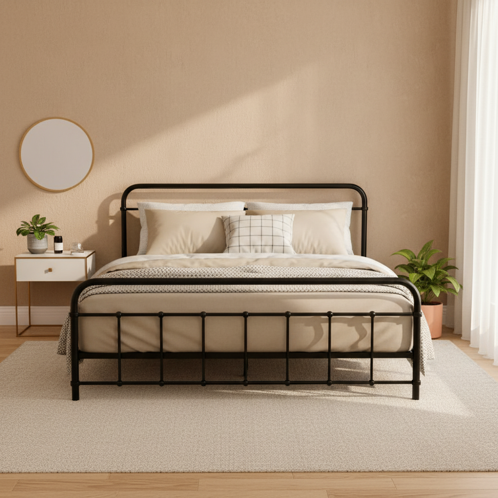 Artiss Leo Queen Metal Bed Frame - Black – Sumo Deals Artiss Bed Frame Metal Bed Frame Leo - Queen (Black) Product Image