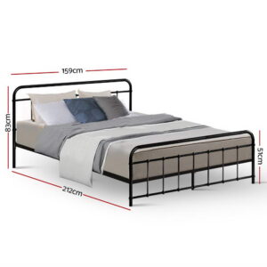 Artiss Leo Queen Metal Bed Frame - Black – Sumo Deals Artiss Bed Frame Metal Bed Frame Leo - Queen (Black) Product Image