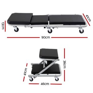 Giantz 2-In-1 Garage Creeper &Amp; Stool – Sumo Deals Giantz Garage Creeper 2-In-1 Mechanic Stool Rolling Automotive Z Creeper Seat Product Image