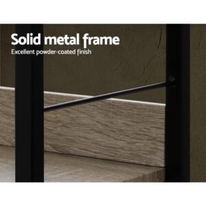 Artiss Bookshelf 3 Tiers - Noe Black And Oak Product Image
