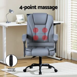 Artiss Executive Office Chair 4-Point Massage Adjustable Ergonomic Recline Pu Product Image