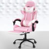 Artiss 2 Point Massage Gaming Office Chair Footrest Pink product image