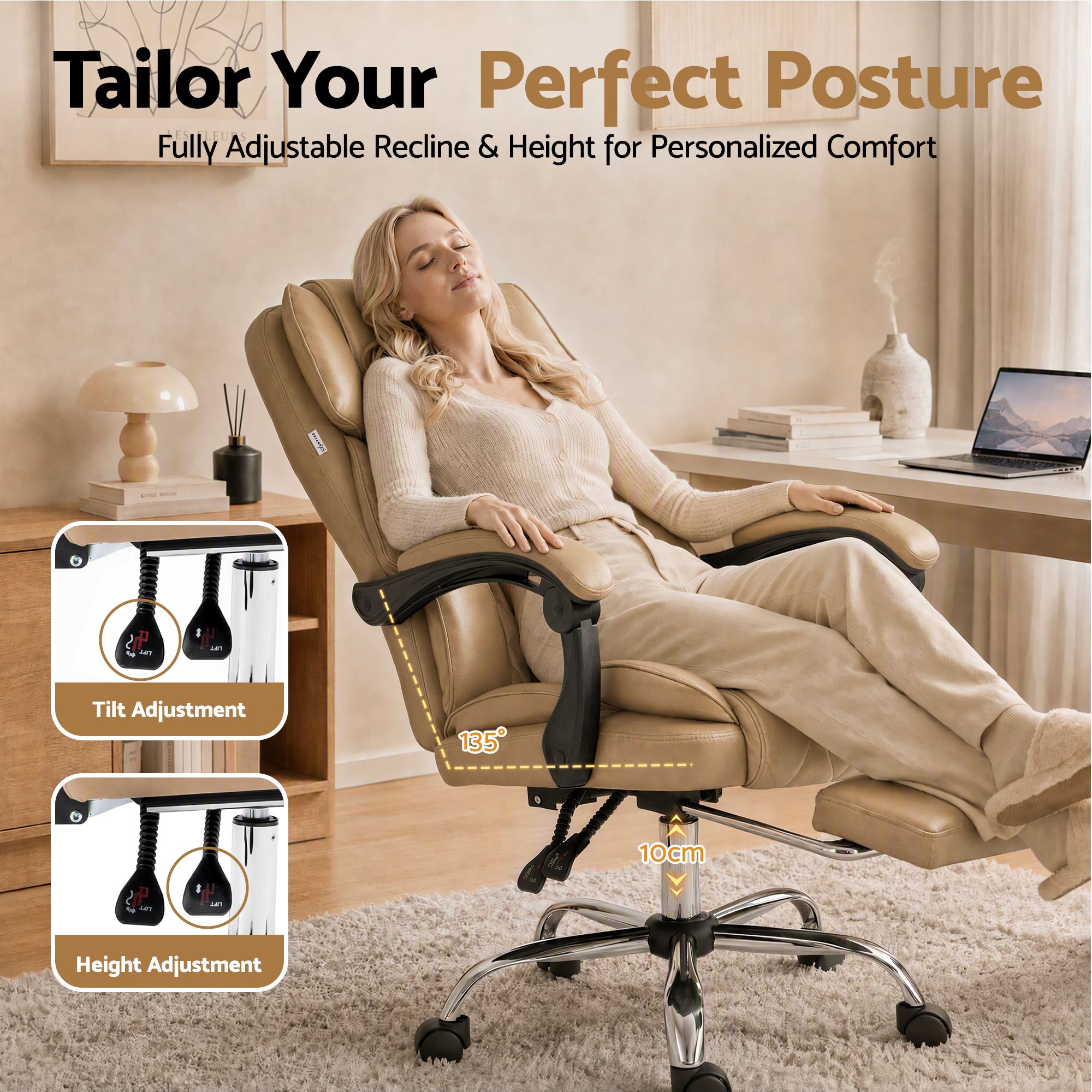 Artiss Executive Office Chair Leather Footrest Espresso – Sumo Deals Artiss Executive Office Chair Leather Footrest Espresso Product Image