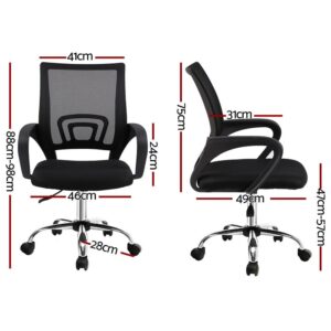 Artiss 2X Mesh Office Chair Mid Back Black – Sumo Deals Artiss 2X Mesh Office Chair Mid Back Black Product Image