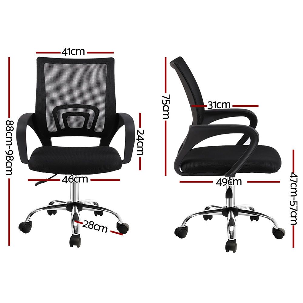 Artiss 2X Mesh Office Chair Mid Back Black – Sumo Deals Artiss 2X Mesh Office Chair Mid Back Black Product Image