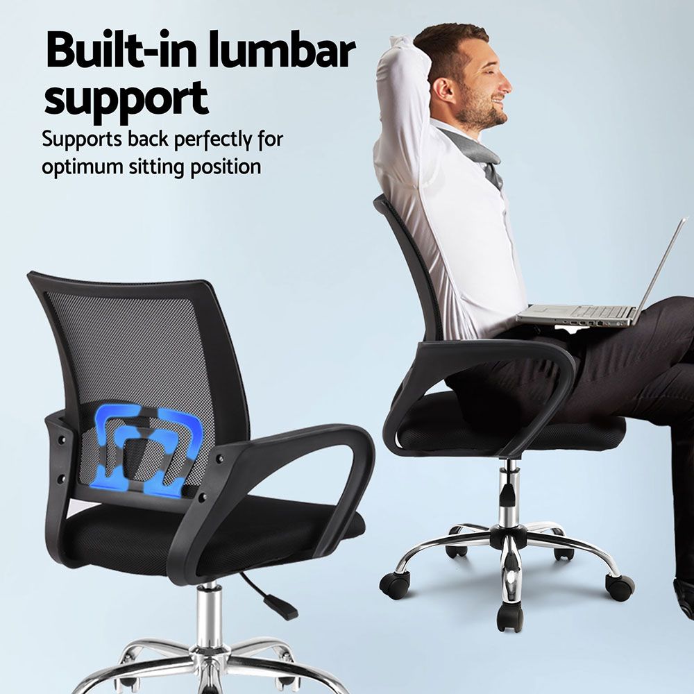 Artiss 2X Mesh Office Chair Mid Back Black – Sumo Deals Artiss 2X Mesh Office Chair Mid Back Black Product Image