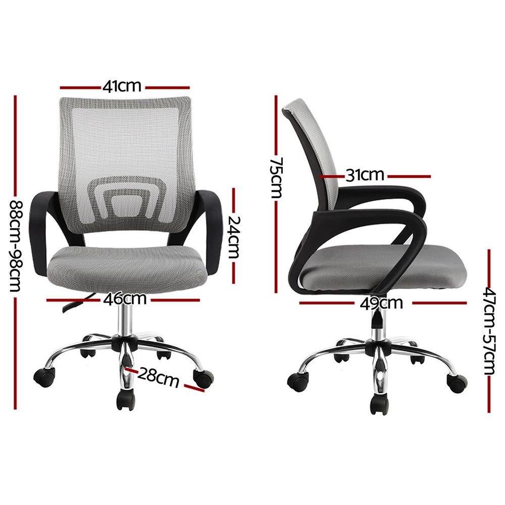 Artiss 2X Mesh Office Chair Mid Back Grey – Sumo Deals Artiss 2X Mesh Office Chair Mid Back Grey Product Image
