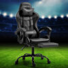 Artiss Gaming Office Chair Executive Computer Leather Chairs Footrest Grey Product Image