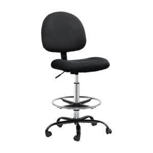 Artiss Office Chair Drafting Stool Fabric Chairs Black product image