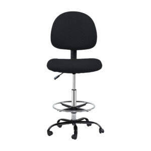 Artiss Drafting Chair Fabric Stool Black – Sumo Deals Artiss Office Chair Drafting Stool Fabric Chairs Black Product Image